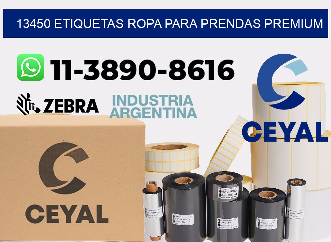 13450 Etiquetas ropa para prendas premium