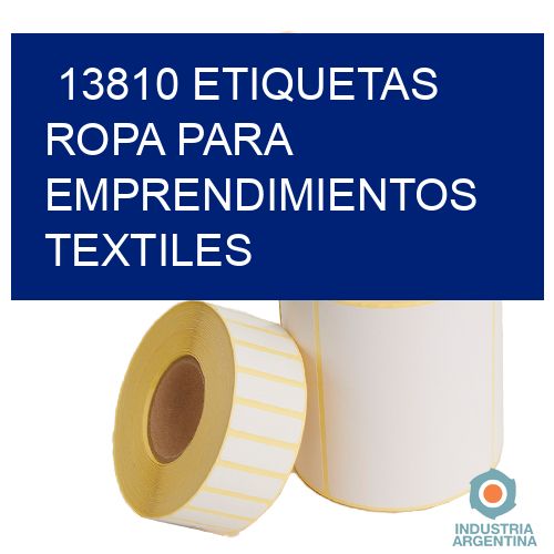 13810 Etiquetas ropa para emprendimientos textiles