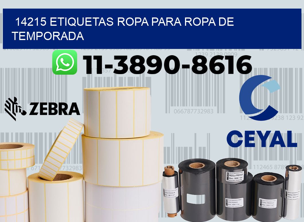 14215 Etiquetas ropa para ropa de temporada