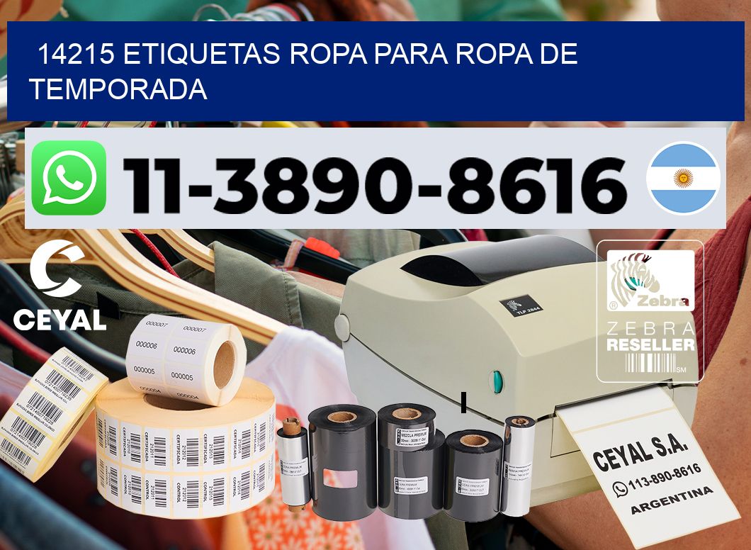 14215 Etiquetas ropa para ropa de temporada
