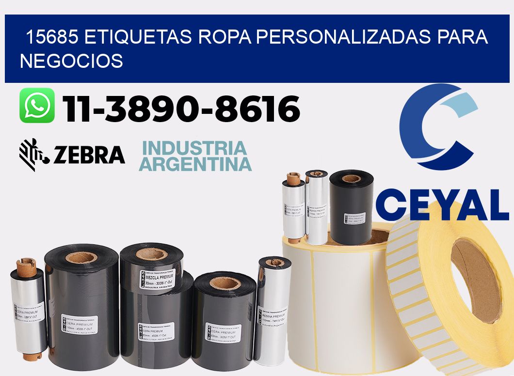 15685 Etiquetas ropa personalizadas para negocios