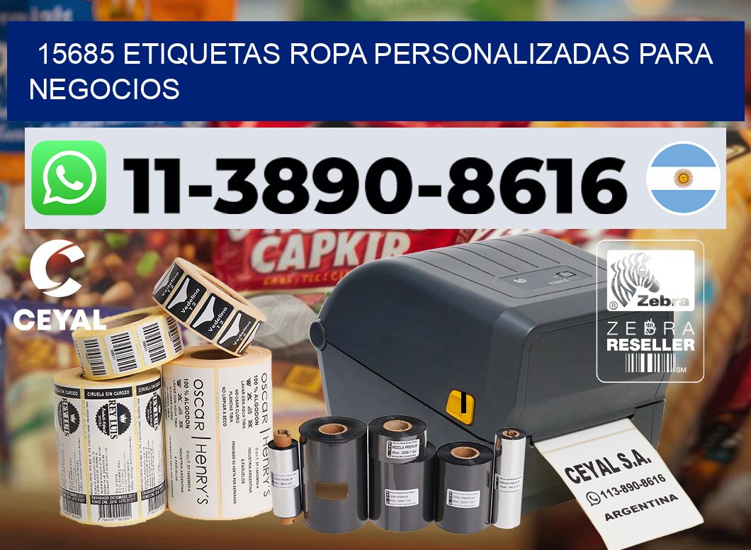 15685 Etiquetas ropa personalizadas para negocios