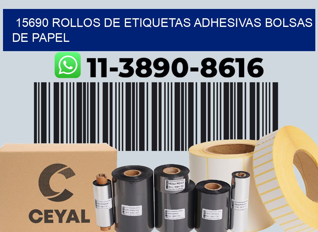 15690 rollos de etiquetas adhesivas bolsas de papel