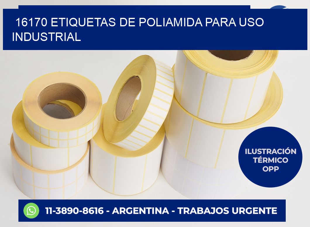 16170 Etiquetas de poliamida para uso industrial
