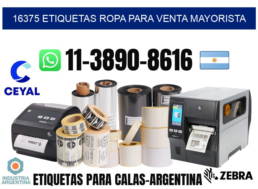 16375 Etiquetas ropa para venta mayorista