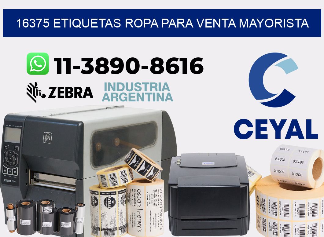 16375 Etiquetas ropa para venta mayorista