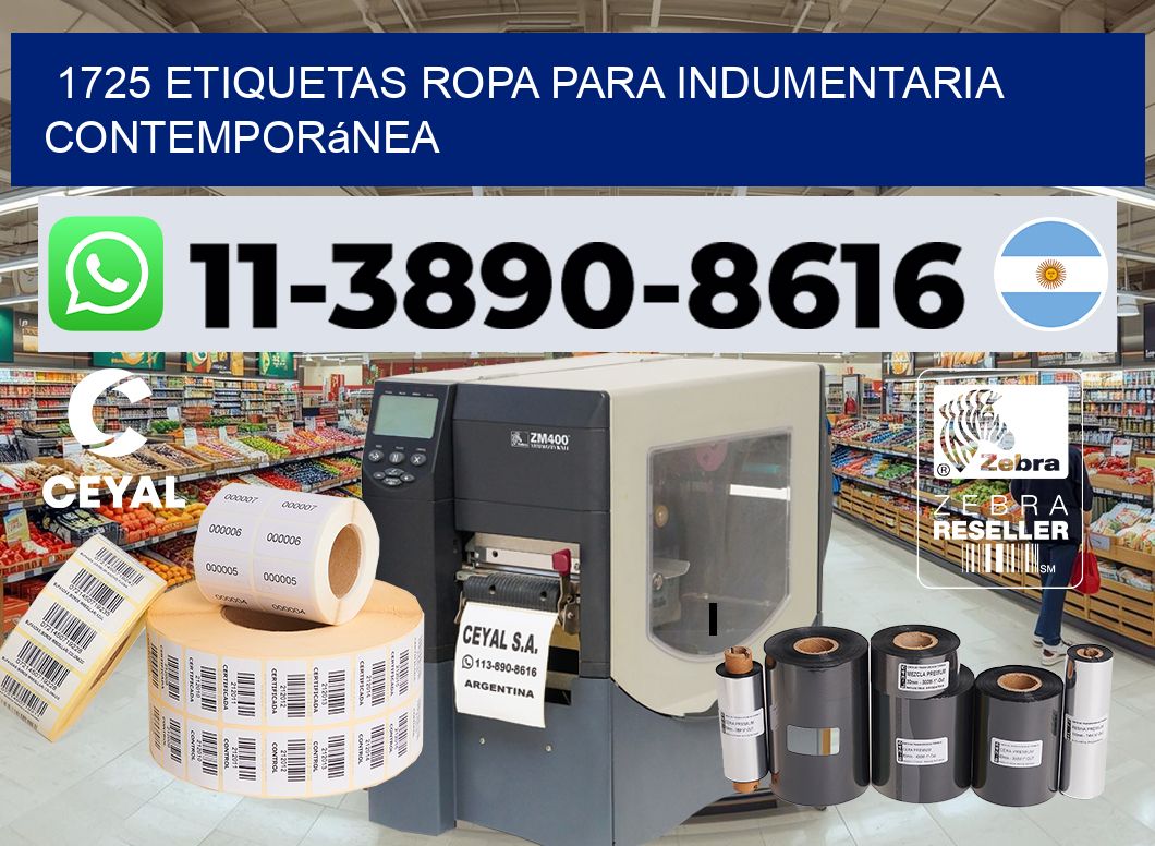 1725 Etiquetas ropa para indumentaria contemporánea