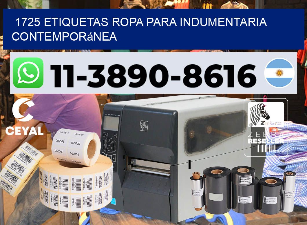 1725 Etiquetas ropa para indumentaria contemporánea