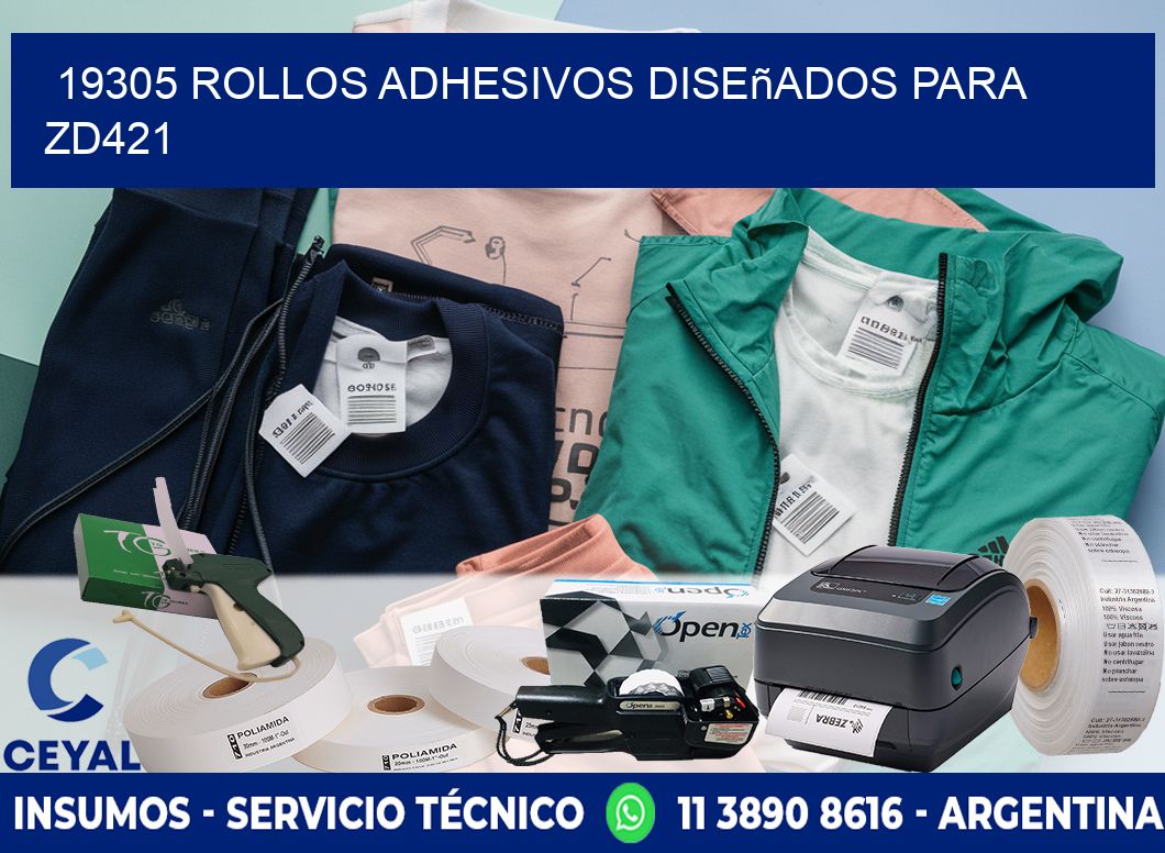 19305 rollos adhesivos diseñados para zd421