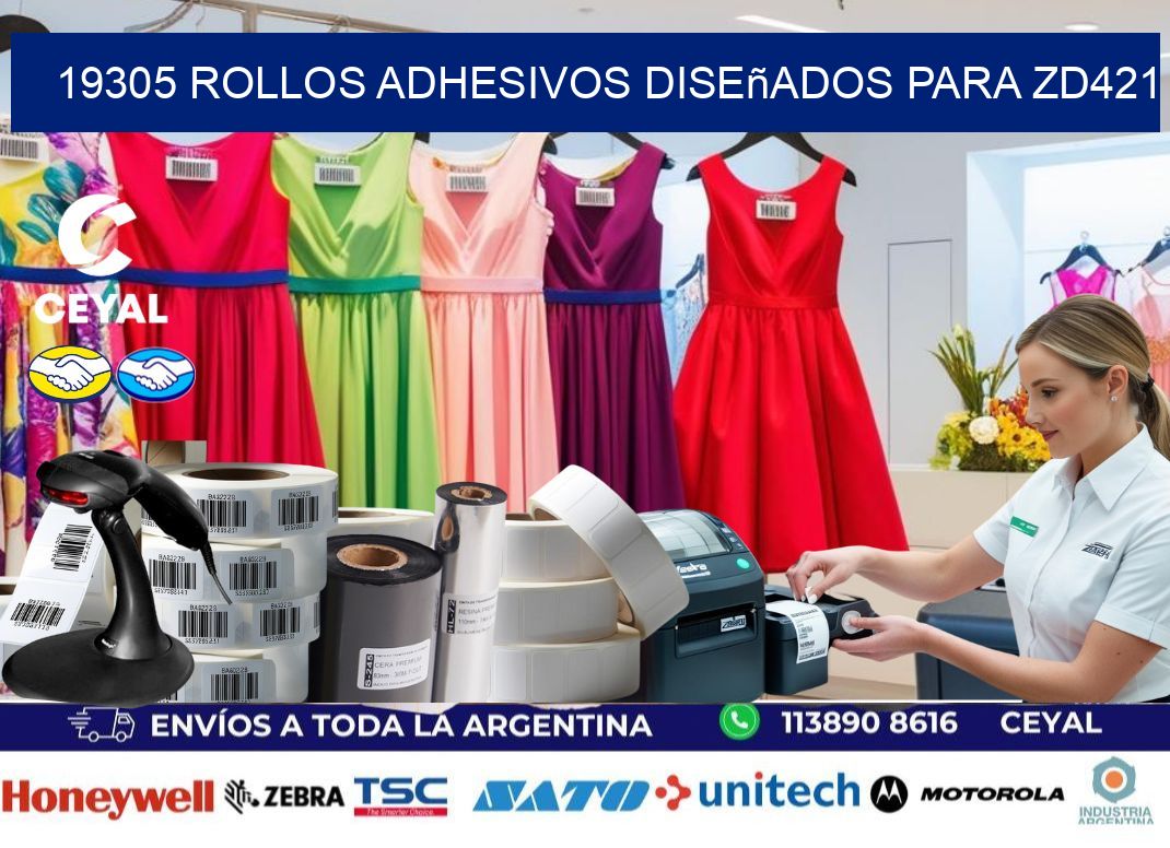 19305 rollos adhesivos diseñados para zd421