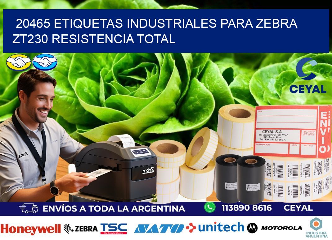20465 etiquetas industriales para zebra zt230 resistencia total