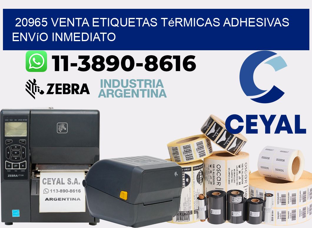 20965 venta etiquetas térmicas adhesivas envío inmediato