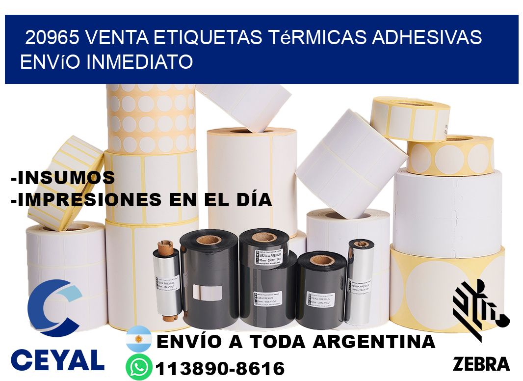 20965 venta etiquetas térmicas adhesivas envío inmediato