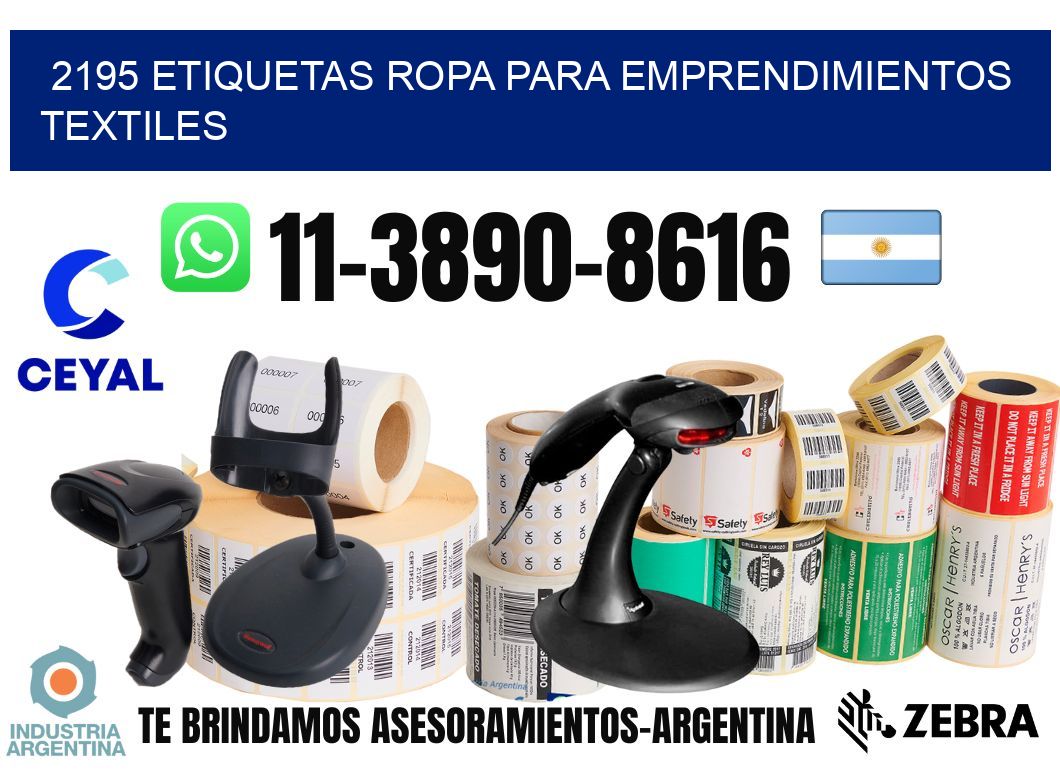 2195 Etiquetas ropa para emprendimientos textiles
