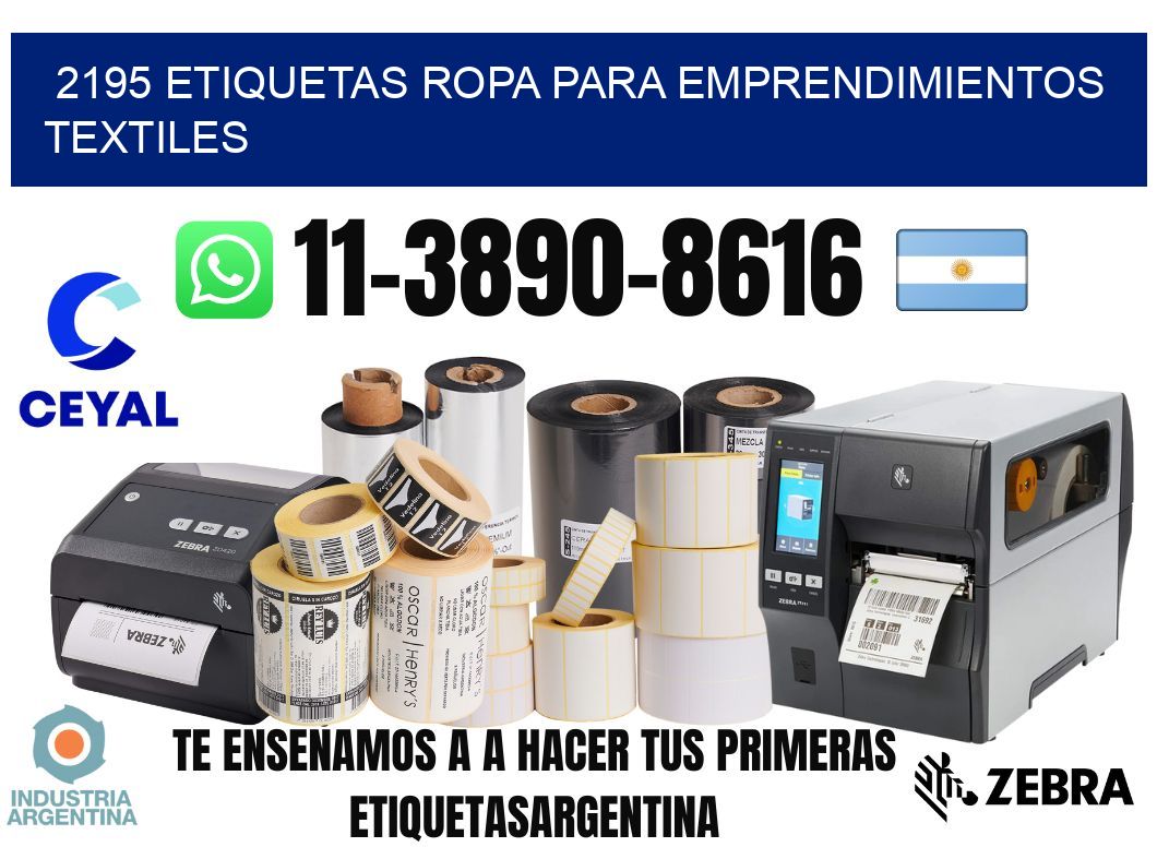 2195 Etiquetas ropa para emprendimientos textiles
