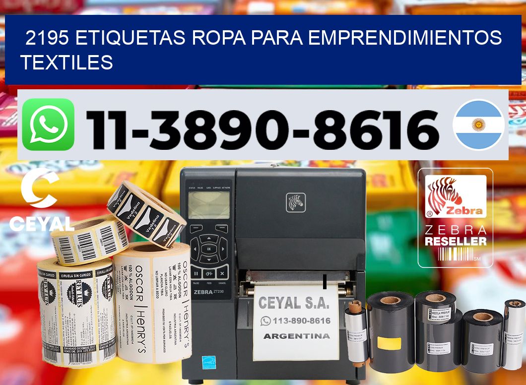2195 Etiquetas ropa para emprendimientos textiles