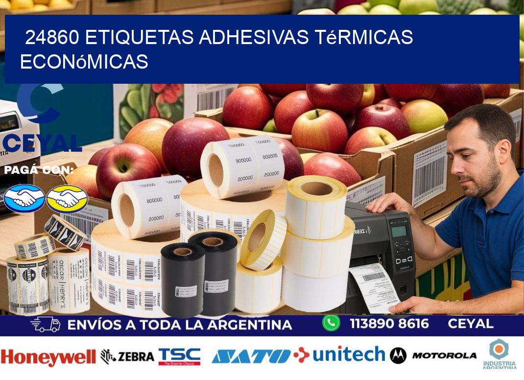 24860 etiquetas adhesivas térmicas económicas