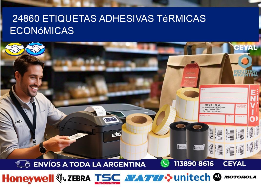 24860 etiquetas adhesivas térmicas económicas