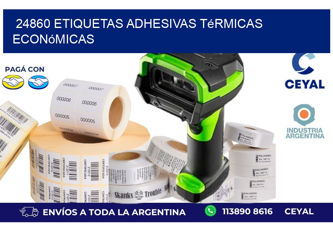 24860 etiquetas adhesivas térmicas económicas