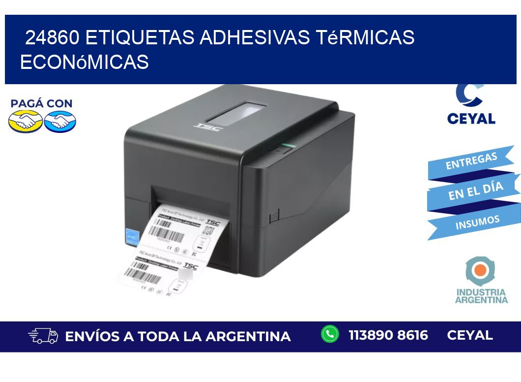 24860 etiquetas adhesivas térmicas económicas