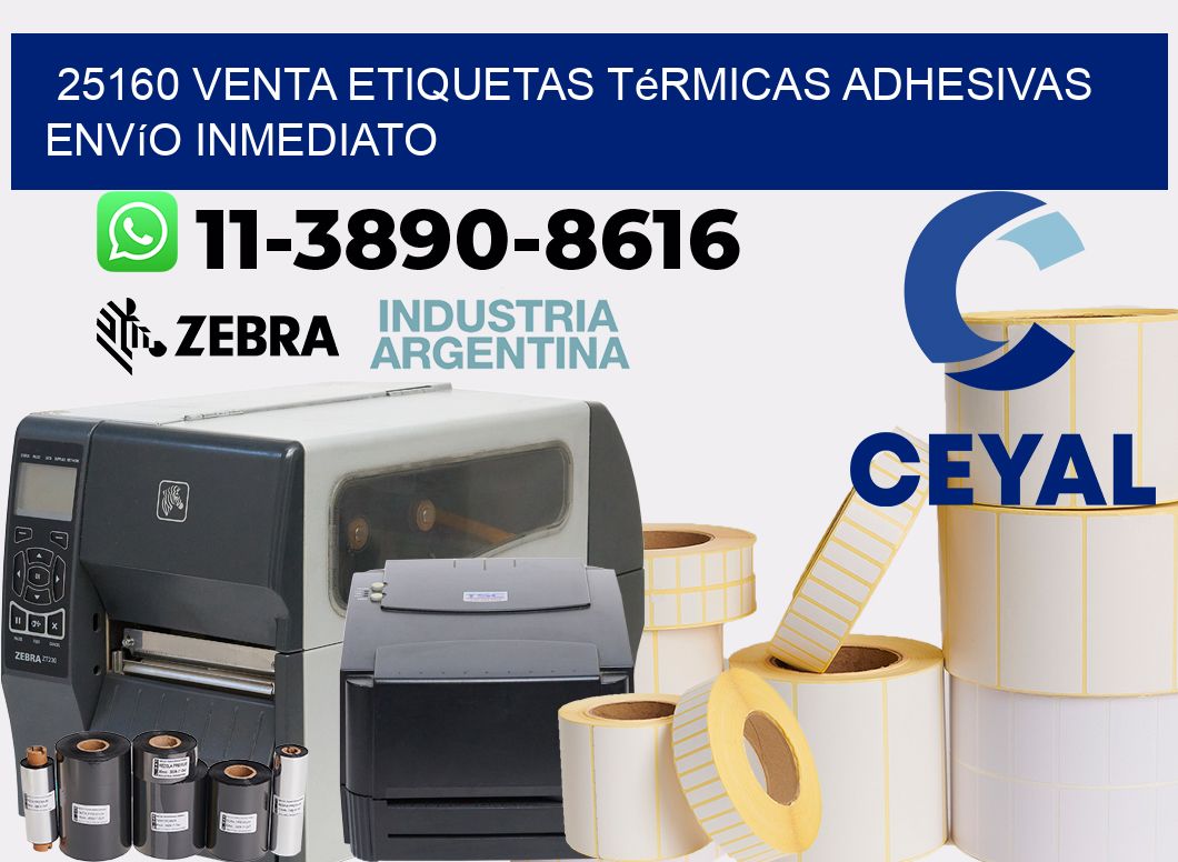 25160 venta etiquetas térmicas adhesivas envío inmediato