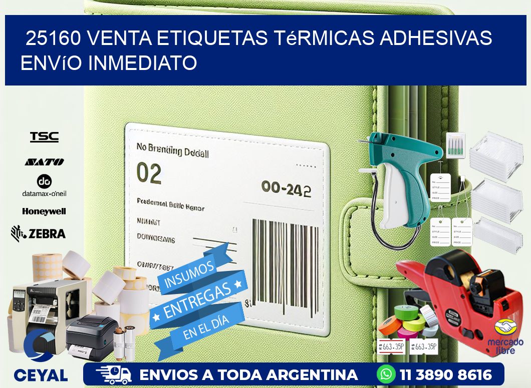 25160 venta etiquetas térmicas adhesivas envío inmediato