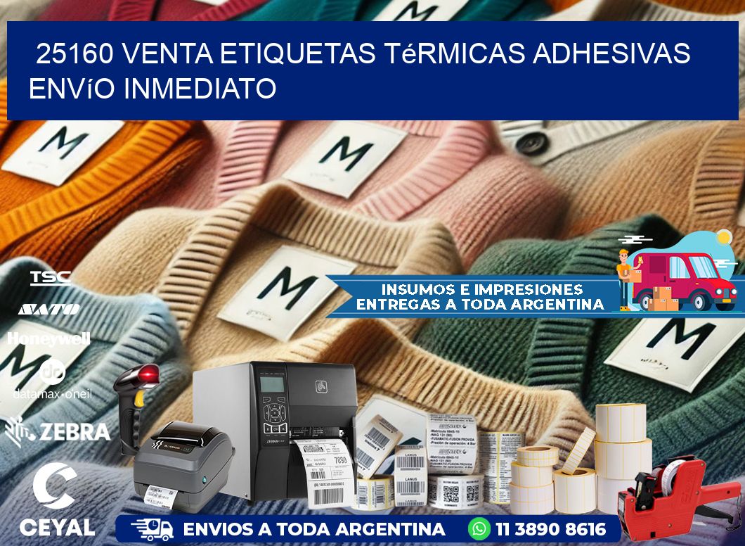 25160 venta etiquetas térmicas adhesivas envío inmediato