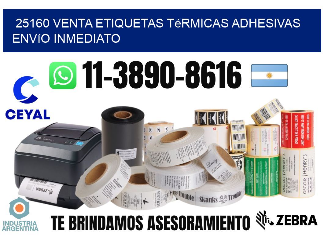 25160 venta etiquetas térmicas adhesivas envío inmediato