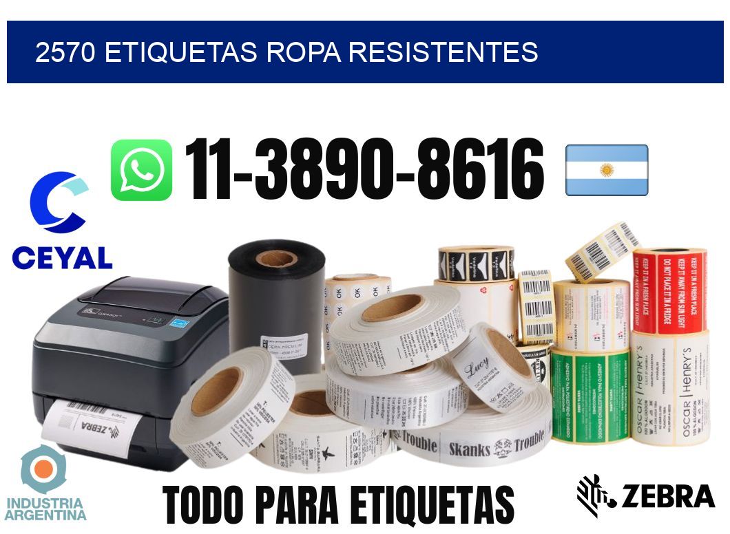 2570 Etiquetas ropa resistentes