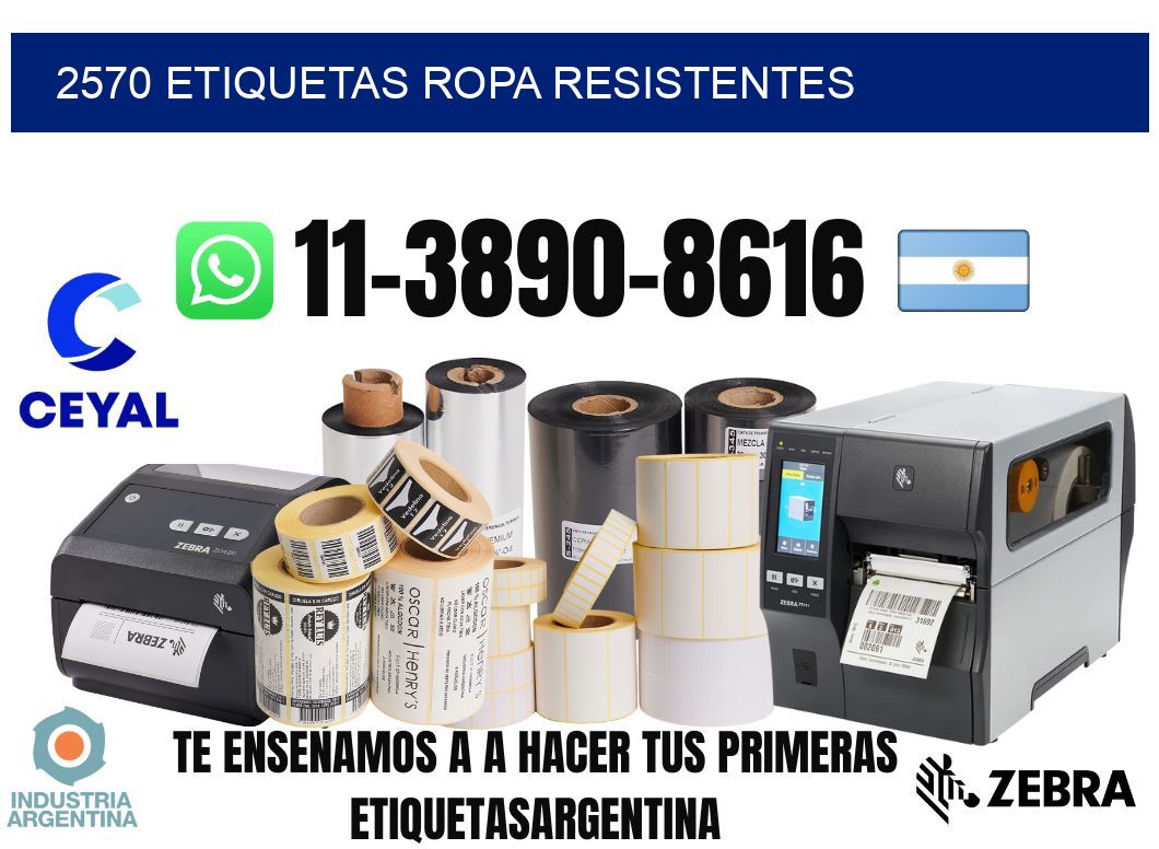 2570 Etiquetas ropa resistentes