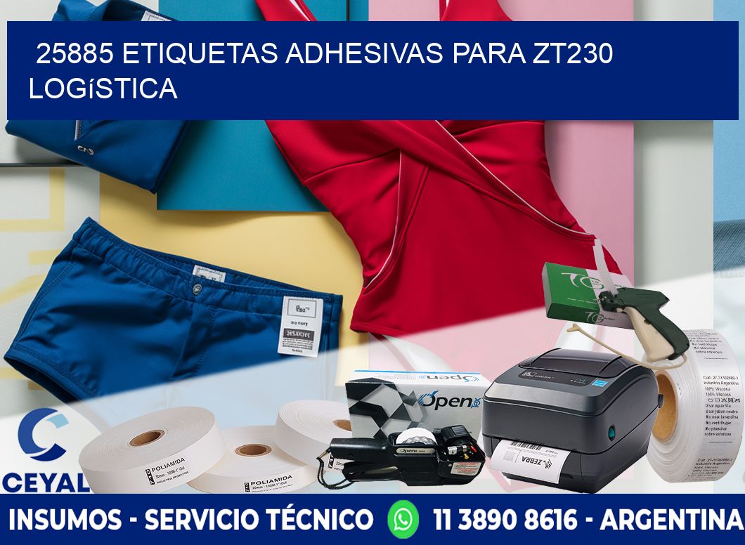 25885 etiquetas adhesivas para zt230 logística