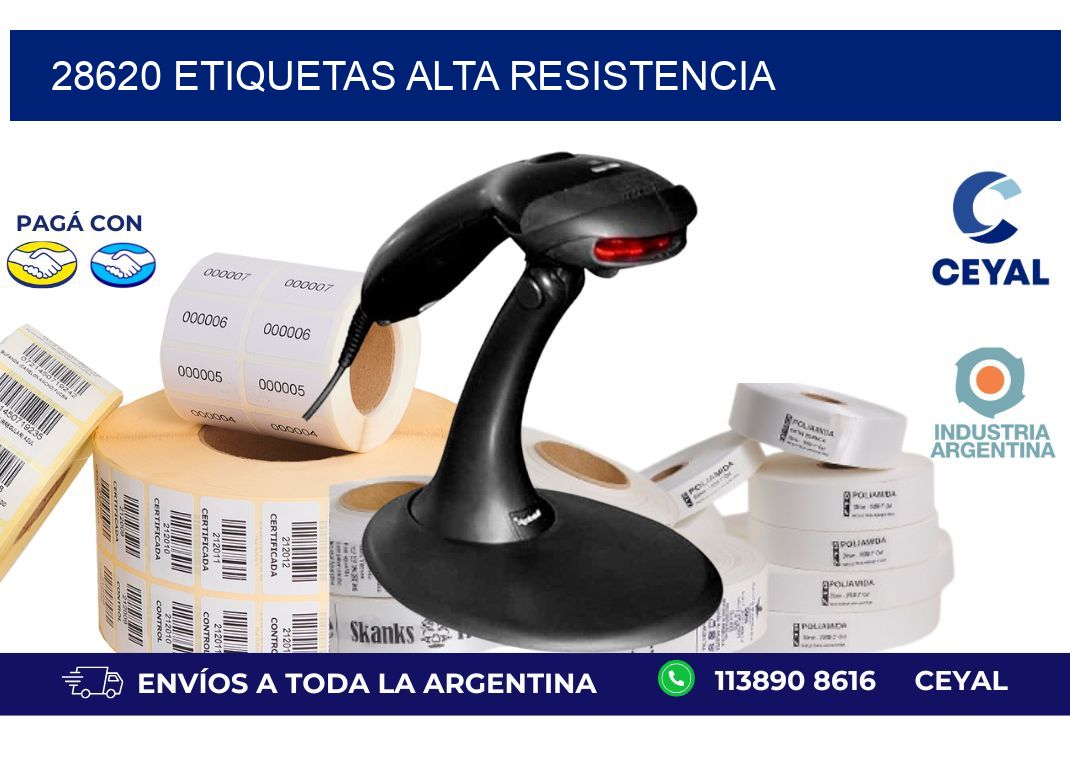 28620 etiquetas alta resistencia