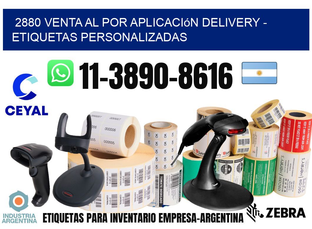 2880 Venta al Por Aplicación delivery - Etiquetas Personalizadas