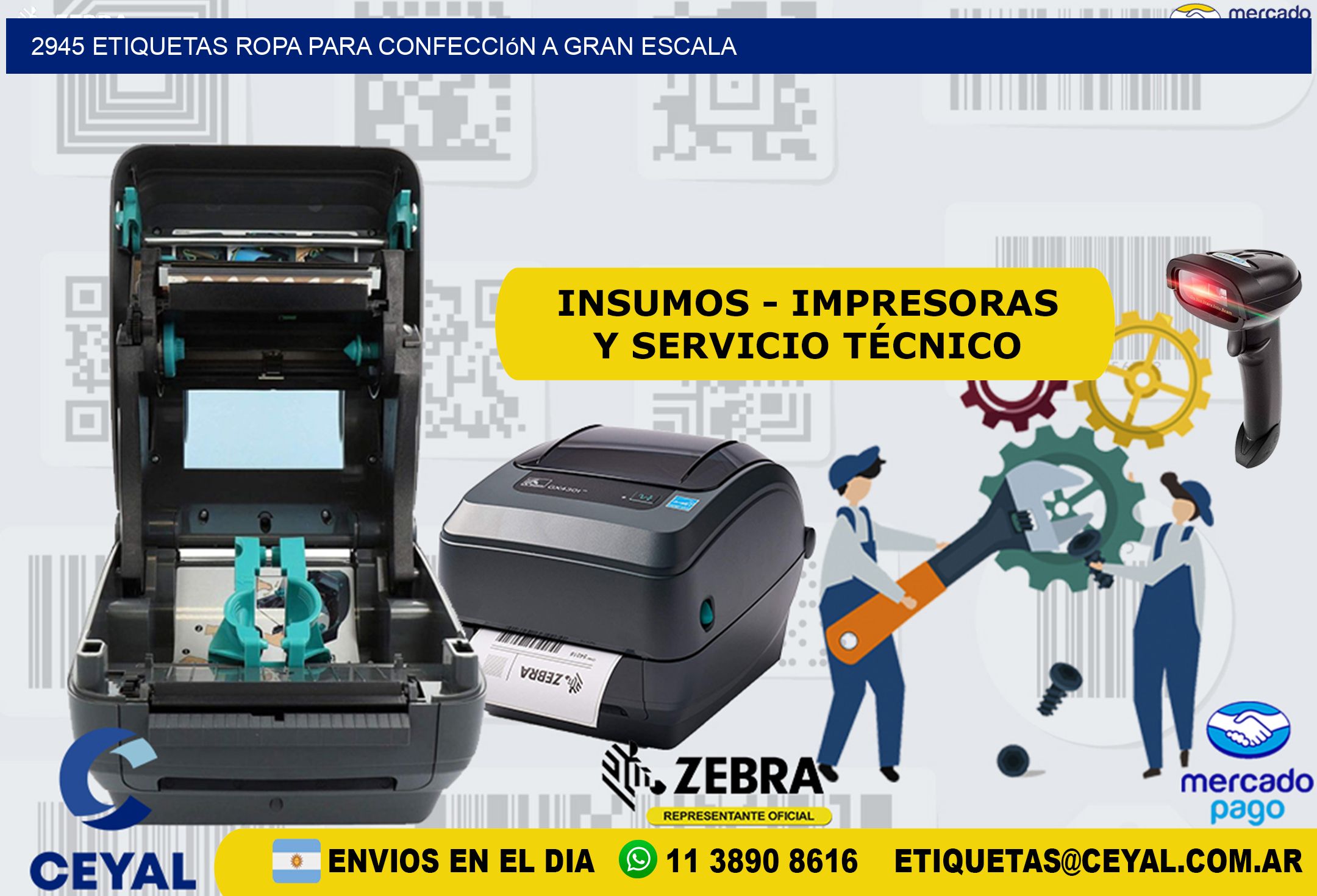 2945 Etiquetas ropa para confección a gran escala
