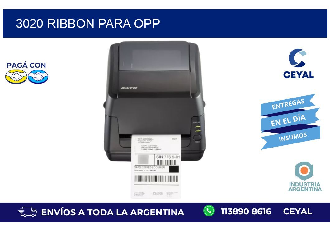 3020 ribbon para opp