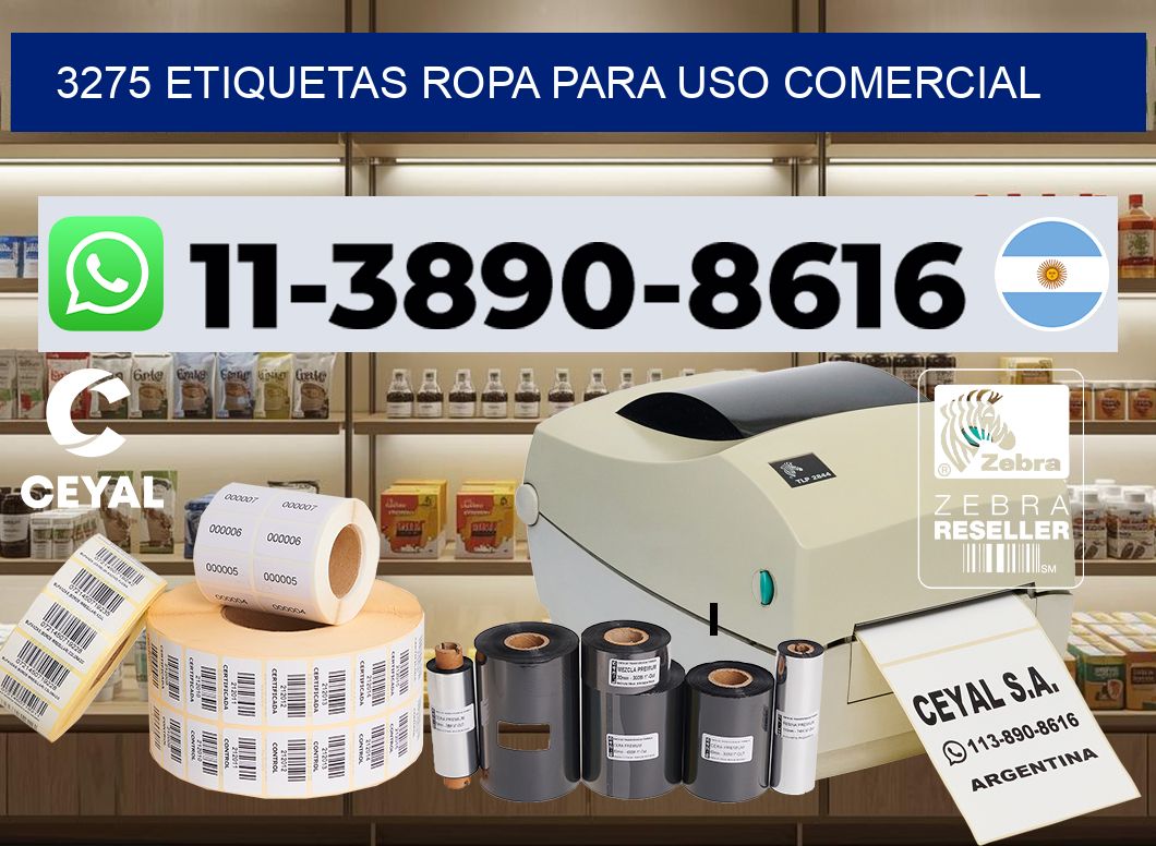 3275 Etiquetas ropa para uso comercial