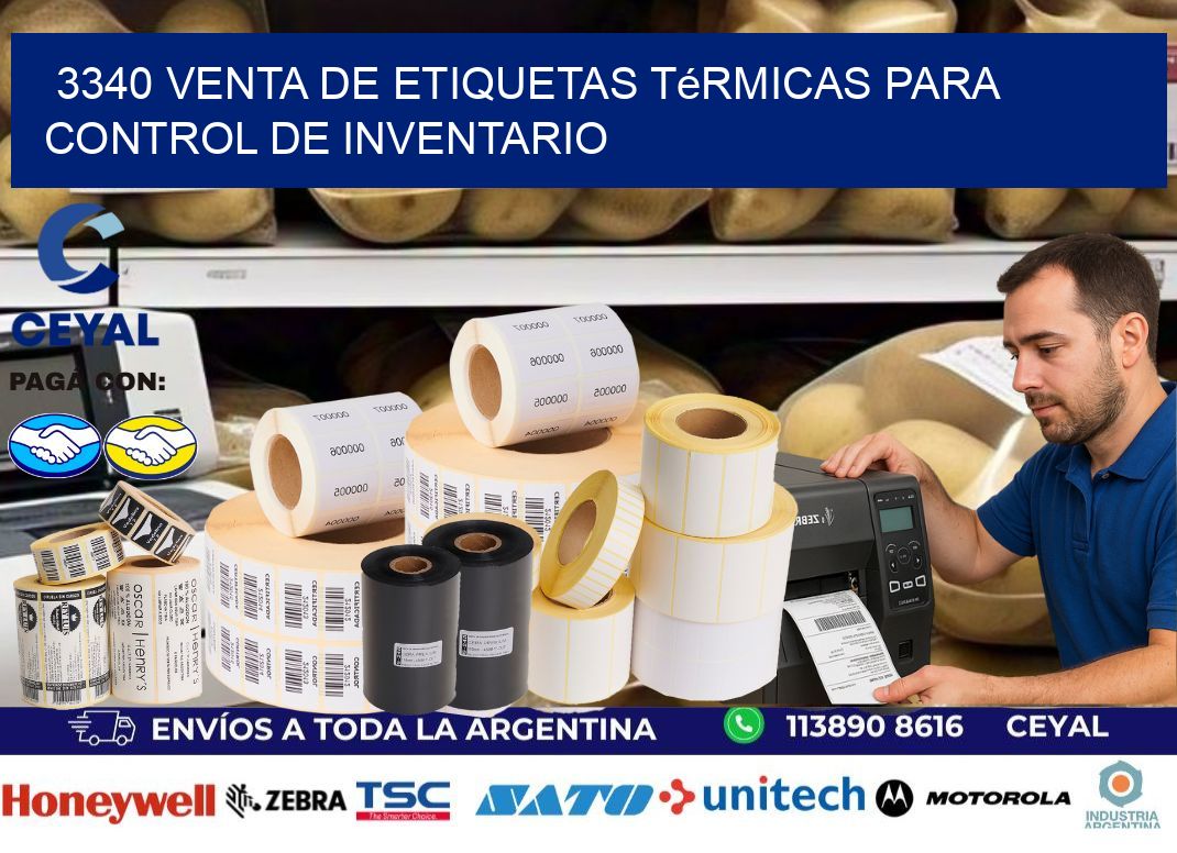 3340 venta de etiquetas térmicas para control de inventario