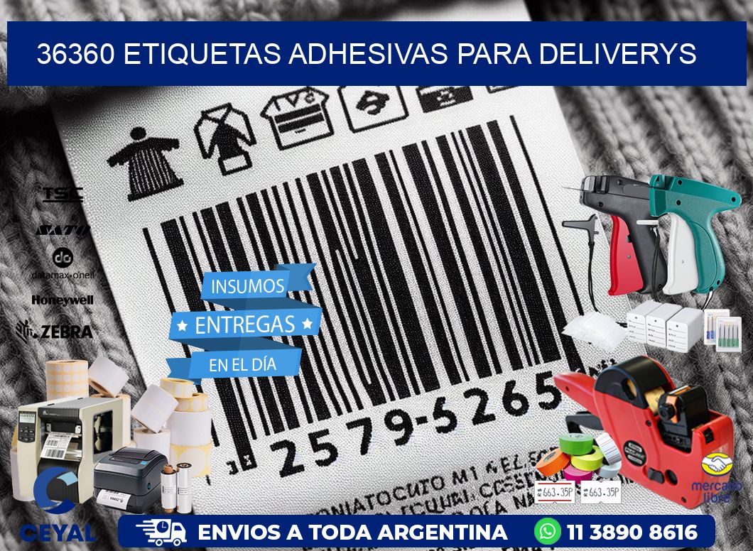 36360 etiquetas adhesivas para deliverys
