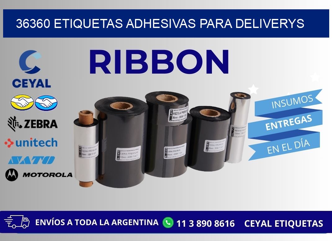 36360 etiquetas adhesivas para deliverys