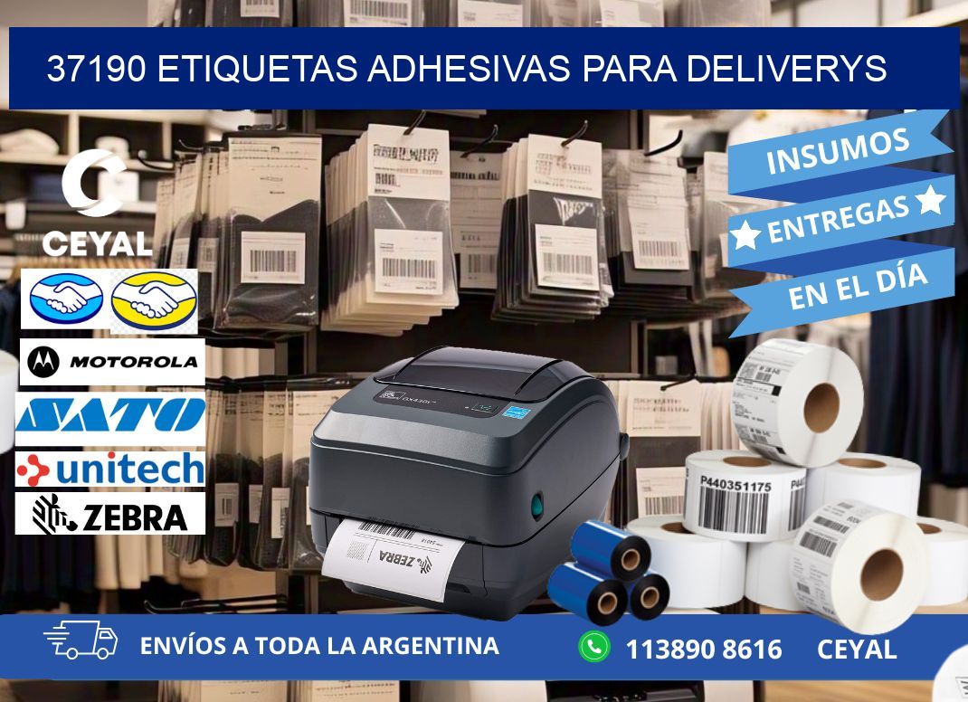 37190 etiquetas adhesivas para deliverys