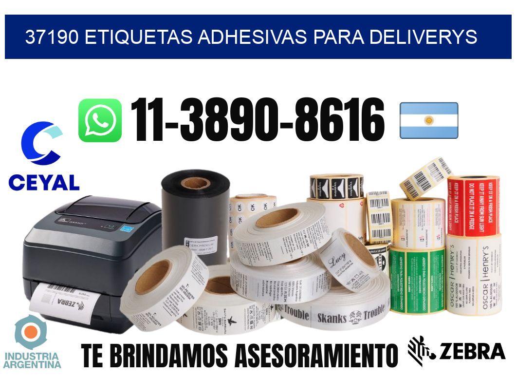 37190 etiquetas adhesivas para deliverys