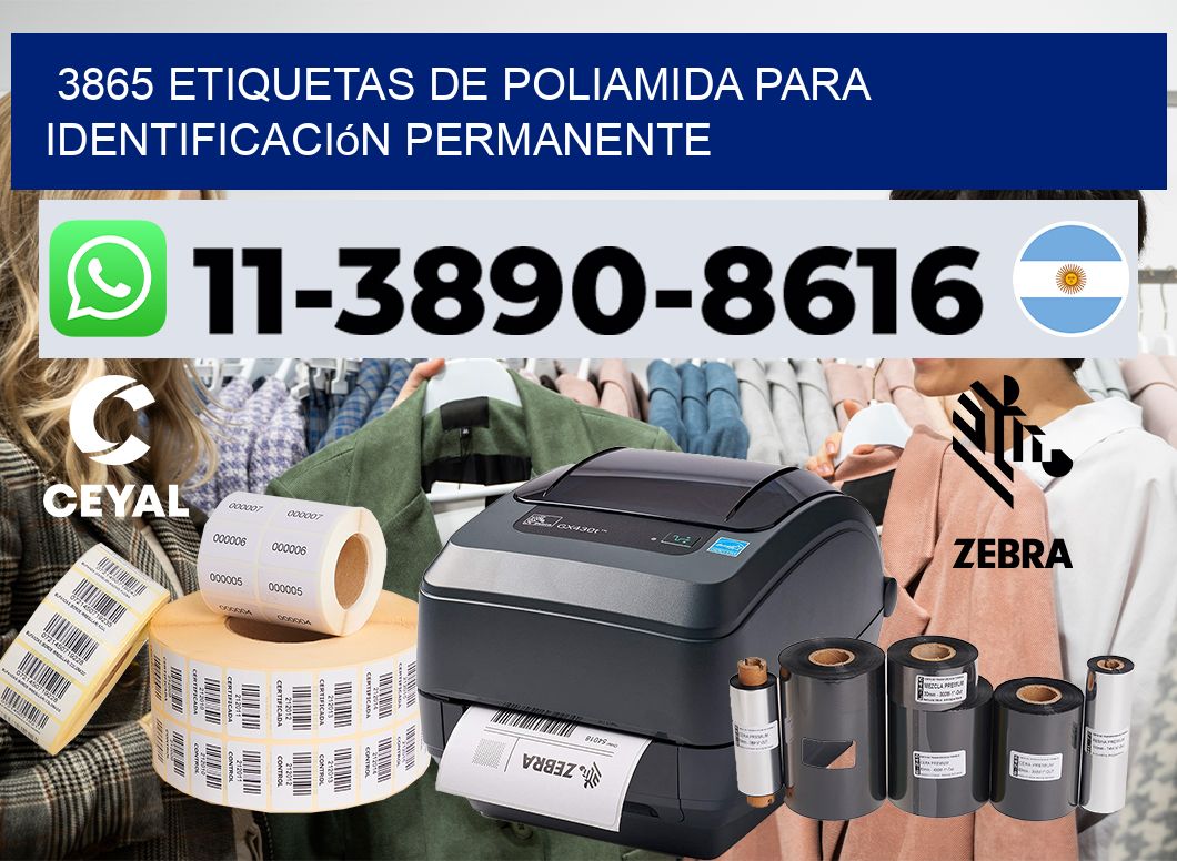 3865 Etiquetas de poliamida para identificación permanente