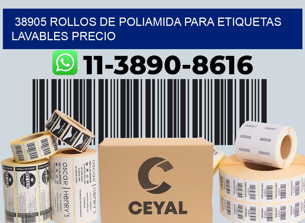 38905 rollos de poliamida para etiquetas lavables precio