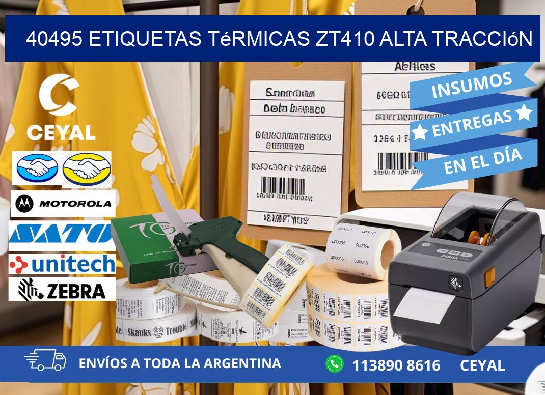 40495 etiquetas térmicas zt410 alta tracción