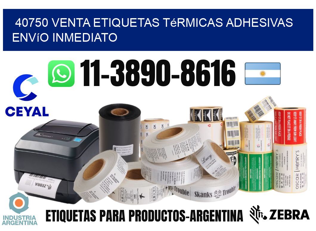 40750 venta etiquetas térmicas adhesivas envío inmediato