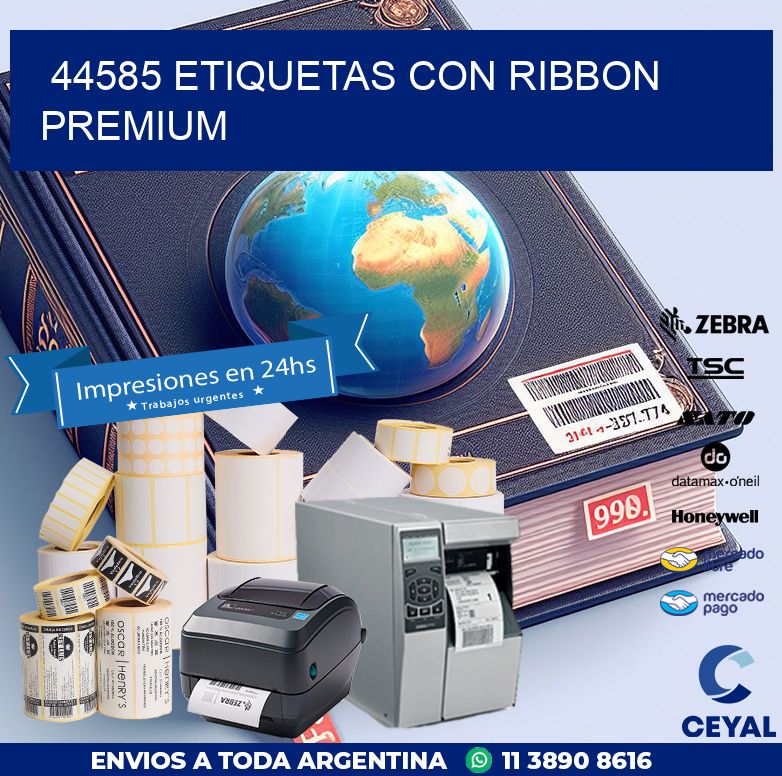 44585 etiquetas con ribbon premium