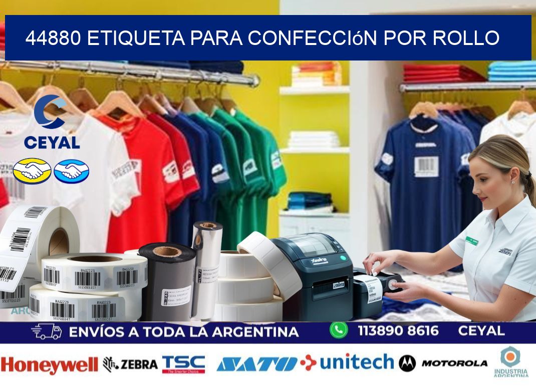 44880 etiqueta para confección por rollo