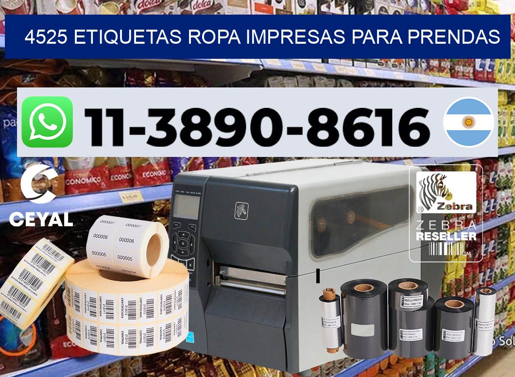 4525 Etiquetas ropa impresas para prendas