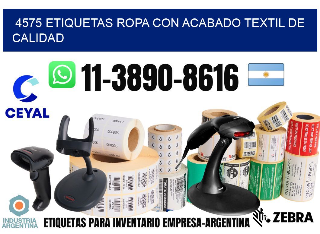 4575 Etiquetas ropa con acabado textil de calidad