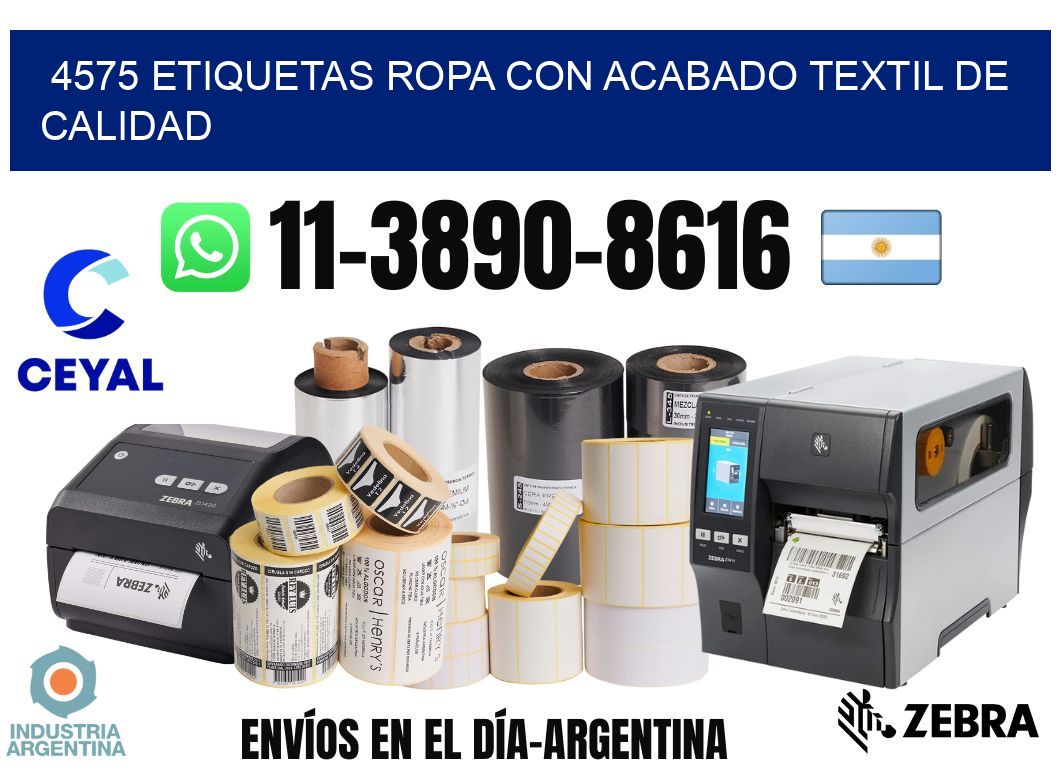 4575 Etiquetas ropa con acabado textil de calidad